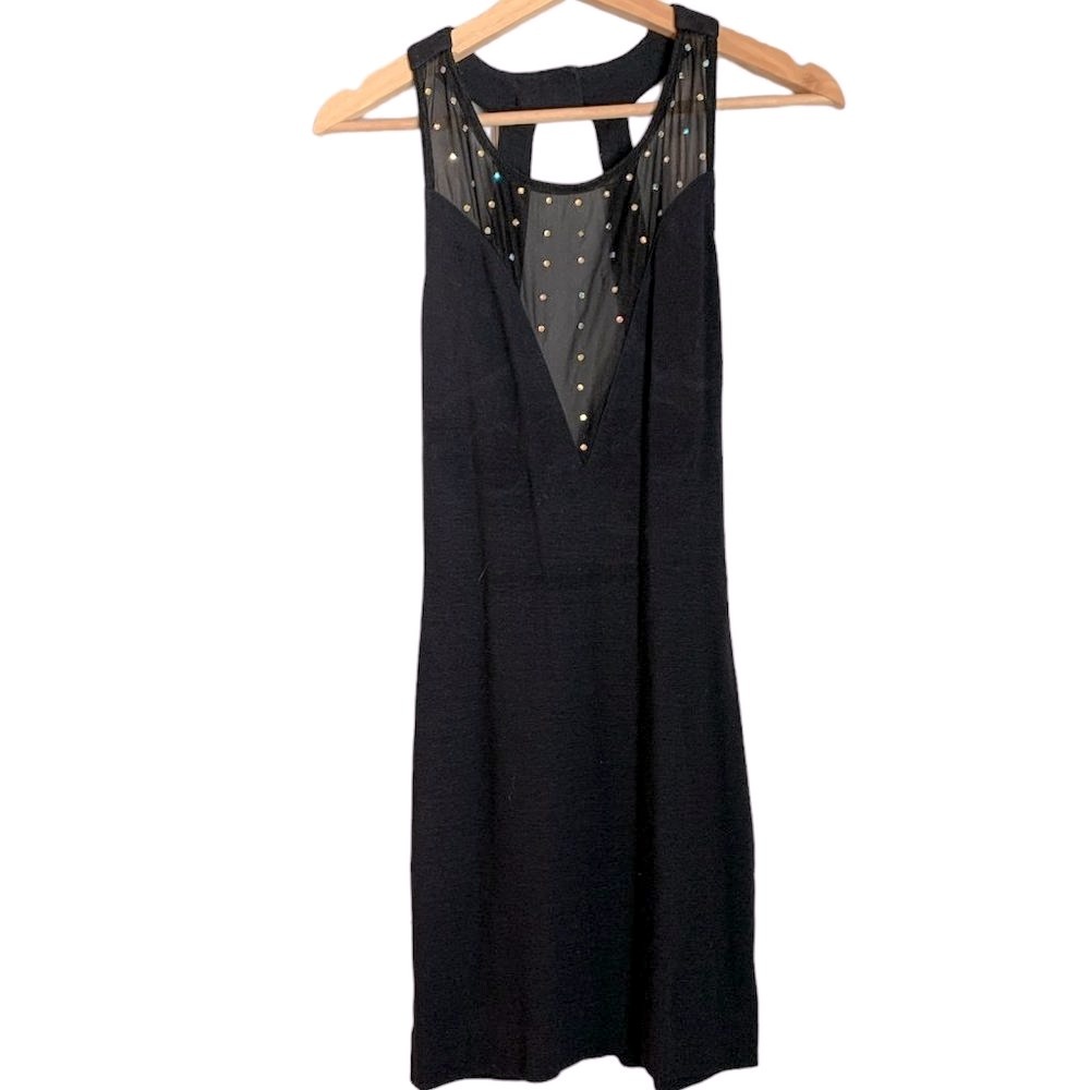 Et Al Black Embelished Dress, Size 6